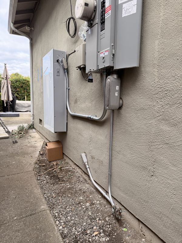 Tesla Powerwall installed with backup gateway equipment