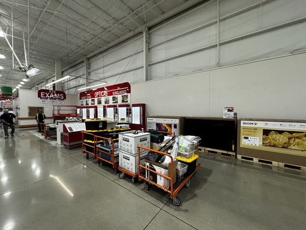Optical exam and display area taking shape on the Costco Gilroy sales floor